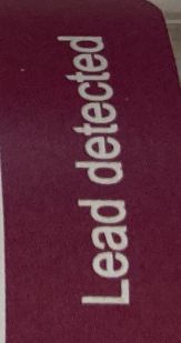 Pb swab color yes lead